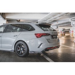 Накладки сплиттеры боковые на задний бампер на Skoda Octavia IV RS